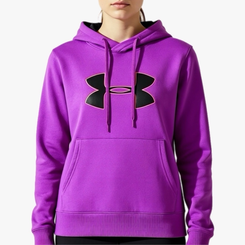 Under Armour Cold Gear Semi Fitted Pullover Hoodie Sweatshirt Womens Size Large